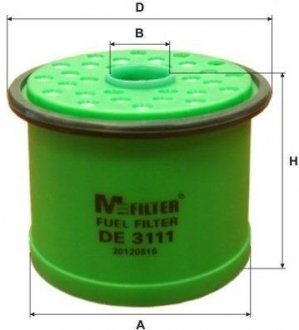 DE3111 Фільтр паливний (змінний елемент) M-FILTER підбір по vin на Brocar