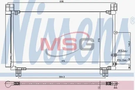 940572 Радіатор кондиціонера NISSENS підбір по vin на Brocar