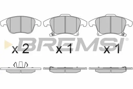 BP3655 Тормозные колодки перед. Ford Galaxy III/Mondeo V/S-Max 14- (155.2x66.6x19.9) BREMSI подбор по vin на Brocar