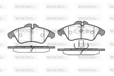 P478300 Колодки тормозные дисковые передние WOKING подбор по vin на Brocar