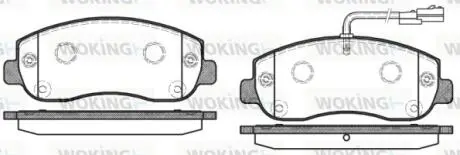 P1549301 Колодки гальмівні дискові передні WOKING підбір по vin на Brocar