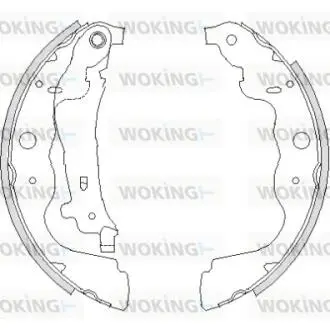 Z423700 Колодки тормозные барабанные WOKING подбор по vin на Brocar
