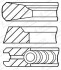 Комплект поршневих кілець STD 08-143600-10