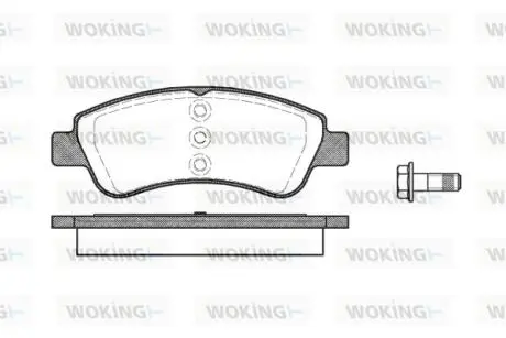 P940320 Колодки гальмівні дискові WOKING підбір по vin на Brocar