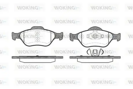 P666300 Колодки гальмівні дискові WOKING підбір по vin на Brocar