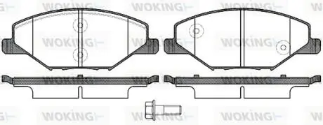 P1453300 Колодки гальмівні дискові WOKING підбір по vin на Brocar