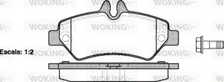 P1346300 Колодки тормозные дисковые WOKING подбор по vin на Brocar