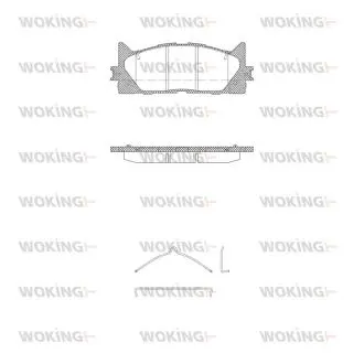 P1333300 Колодки тормозные дисковые WOKING подбор по vin на Brocar