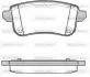 P1287310 Колодки тормозные дисковые WOKING підбір по vin на Brocar