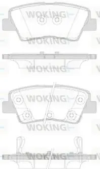 P1262342 Колодки гальмівні дискові WOKING підбір по vin на Brocar