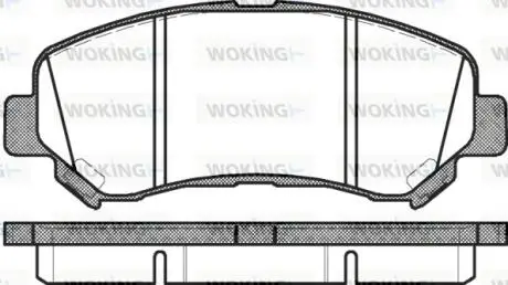 P1218300 Колодки гальмівні дискові WOKING підбір по vin на Brocar