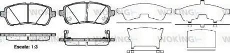 P1381302 Колодки гальмівні дискові WOKING підбір по vin на Brocar