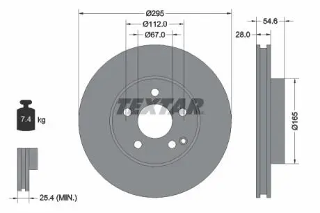 92115103 TARCZA HAM. DB P. W211 02- TEXTAR підбір по vin на Brocar