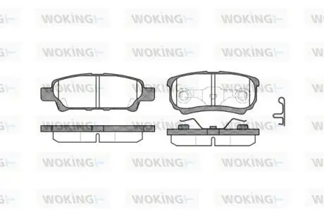 P1151302 Колодки гальмівні дискові WOKING підбір по vin на Brocar