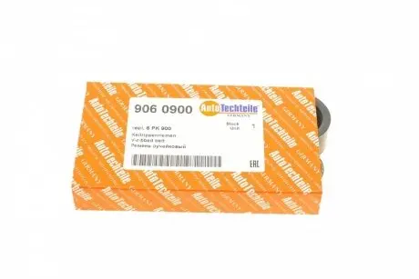 9060900 Ремінь генератора VW Caddy/Golf/Skoda Octavia 1.6/2.0 04-15/Fiat Ducato 2.5TDI 94-02/Scudo 1.6 96-06 AUTOTECHTEILE підбір по vin на Brocar