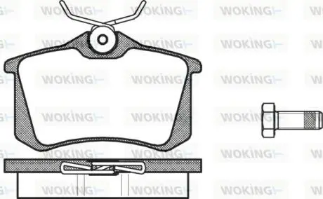 P363300 Колодки задние WOKING подбор по vin на Brocar