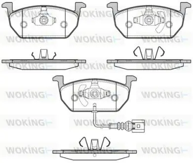 P1701301 Колодки задні WOKING підбір по vin на Brocar