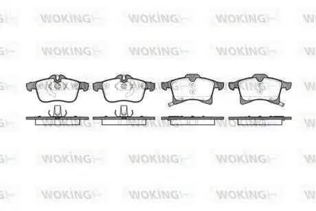 P1136302 Колодки задні WOKING підбір по vin на Brocar