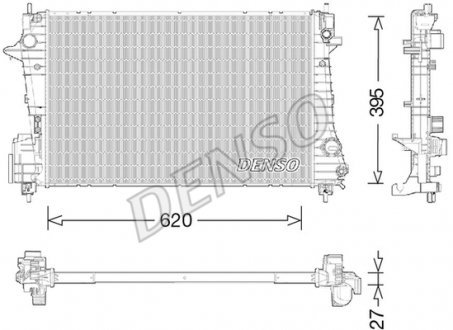 DRM15009 Радиатор воды DENSO підбір по vin на Brocar