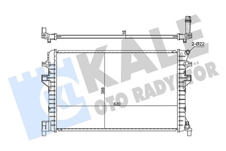 355615 Радиатор охлаждения Audi A3,Golf,Passat,Touran,Skoda Karoq,Kodiaq,Octavia III 1.4TSI/2.0TDI KALE OTO RADYATOR подбор по vin на Brocar