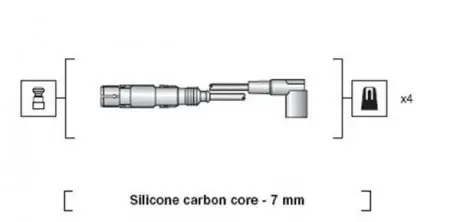 MSK1163 Комплект високовольтних проводів AUDI A3,A4 VW BORA,GOLF IV,V,PASSAT,TOURAN [941318111163] MAGNETI MARELLI підбір по vin на Brocar