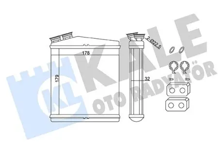 346735 Радіатор опалення Discovery Sport,Freelander II,Range Rover Evoque 10-,Volvo S60/80,XC70 KALE OTO RADYATOR підбір по vin на Brocar