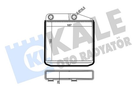 346850 Радиатор отопления Fiorino,Grande Punto,Qubo,Citroen Nemo,Opel Corsa D/E,Peugeot Bipper KALE OTO RADYATOR подбор по vin на Brocar