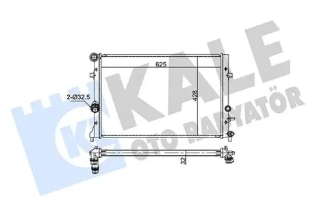 354245 Радиатор охлаждения Audi A3,Caddy III,Golf VI,Jetta IV,Touran,Skoda Octavia II 1.2TSI KALE OTO RADYATOR подбор по vin на Brocar