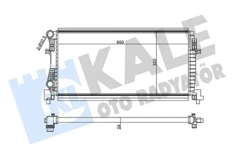 355555 Радиатор охлаждения Golf VII,Touran, 1,6TDI 13-,Audi A3 1,6TDI 12-,Skoda Octavia III KALE OTO RADYATOR подбор по vin на Brocar