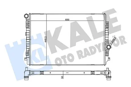 355535 Радиатор охлаждения Audi A3,Golf,Passat,Touran,Tiguan,Skoda Kodiaq,Octavia III KALE OTO RADYATOR подбор по vin на Brocar