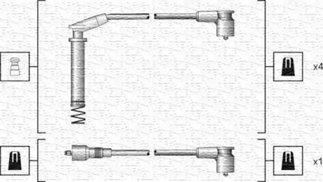 MSK1154 Комплект высоковольтных проводов OPEL ASTRA F,CORSA A,KADETT E [941318111154] MAGNETI MARELLI подбор по vin на Brocar