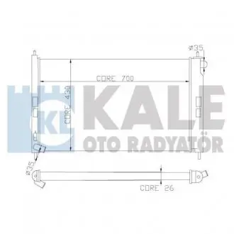 362100 Радіатор охолодження ASX,Lancer VIII,Outlander II,Citroen,Peugeot 1.8 DI-D/3.0 KALE OTO RADYATOR підбір по vin на Brocar