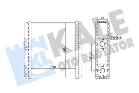 352065 Радиатор отопления Maverick,Mitsubishi Colt IV,Lancer V,Nissan Serena,Vanette KALE OTO RADYATOR подбор по vin на Brocar