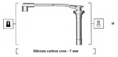MSK858 Комплект високовольтних проводів NISSAN PRIMERA 1,6 16V -96 [941295120858] MAGNETI MARELLI підбір по vin на Brocar
