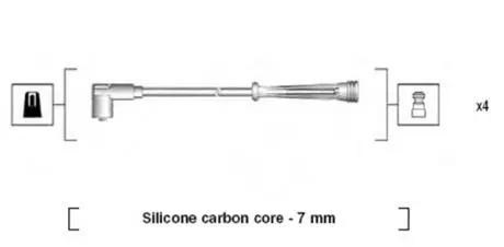 941145350732 Комплект високовольтних проводів CLIO / ТБO 1,2 96- [941145350732] MAGNETI MARELLI підбір по vin на Brocar