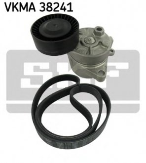 VKMA38241 К-т поліклинового ременя (рем.+ролик) BMW E34/E36E39 (M50/M52) 2,0-2,8 SKF підбір по vin на Brocar