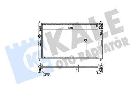 354295 Радіатор охолодження ASX,Lancer VIII,Citroen C4 Aircross,Peugeot 4008 KALE OTO RADYATOR підбір по vin на Brocar