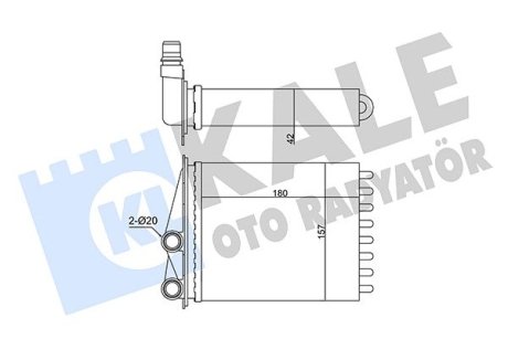 355215 Радиатор отопления Trafic II,III,Opel Vivaro A/B,Nissan Primastar -1 KALE OTO RADYATOR подбор по vin на Brocar