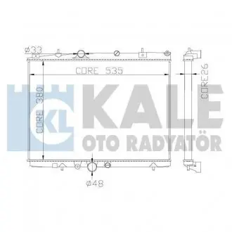 364500 Радиатор охлаждения C5 I,II 1.8 16V 01-,Peugeot 406/607 1.8/2.0HDI KALE OTO RADYATOR підбір по vin на Brocar