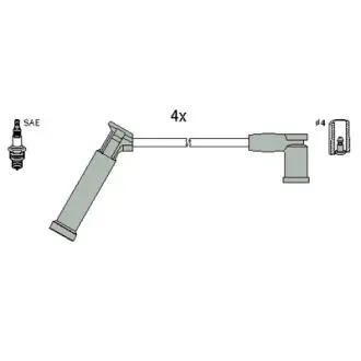 134677 Комплект проводов зажигания FIESTA IV 1.25 i 95-02, FOCUS I (DAW, HITACHI підбір по vin на Brocar