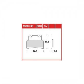 MCB785SV Тормозные колодки TRW подбор по vin на Brocar
