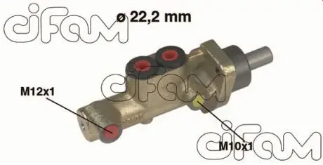 202246 Главный тормозной цилиндр 22,22mm Astra 1.4/1.6/1.7D ABS 08/93- CIFAM подбор по vin на Brocar