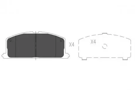 KBP9109 Колодки тормозные (передние) Toyota Avensis/ Camry/Corolla 86-03 (Akebono) KAVO підбір по vin на Brocar