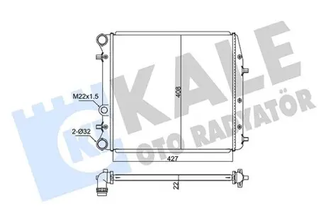347525 Радиатор охлаждения Polo,Skoda Fabia I,II,III,Roomster 1.0/1.6 KALE OTO RADYATOR подбор по vin на Brocar