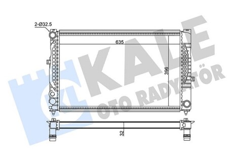 348305 Радіатор охолодження Audi A4/6,Passat,Skoda SuperB I 2.5TDI/2.8 KALE OTO RADYATOR підбір по vin на Brocar