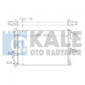367200 Радіатор охолодження з АКПП S60 I,S80 I,V70 II,XC70 2.0/3.0 -99 KALE OTO RADYATOR підбір по vin на Brocar