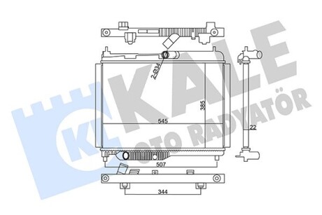 355745 Радиатор охлаждения Fiesta VII,Transit Courier 1.0/1.5TDCi -17 KALE OTO RADYATOR подбор по vin на Brocar