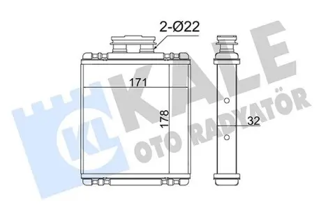 355245 Радиатор отопления Audi A1,Polo,Skoda Fabia III,Rapid,Seat -14 KALE OTO RADYATOR подбор по vin на Brocar