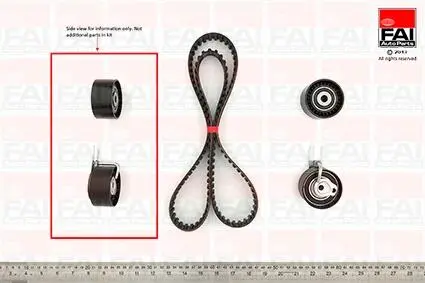 TBK190 ГРМ (ремінь + 2 ролика) Citroen Berlingo, C3, C4, C5 1.6HDI -4 FAI AUTOPARTS підбір по vin на Brocar