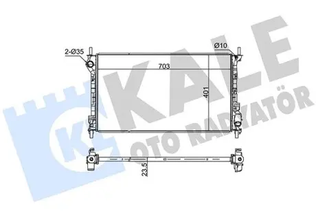 209700 Радиатор охлаждения 703X401X23,5 Transit Connect 2.4 TDCi -2 KALE OTO RADYATOR підбір по vin на Brocar